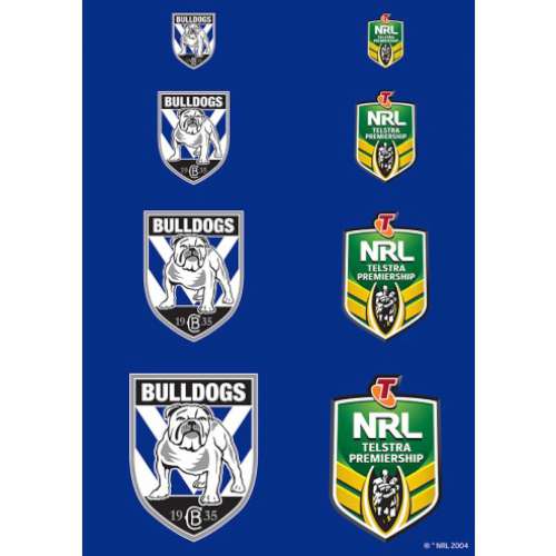 Bulldogs NRL Logo Icing Sheet - Click Image to Close